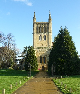 Exterior view of Pershore Abbey