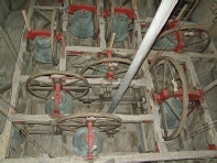 Top view of bell frame